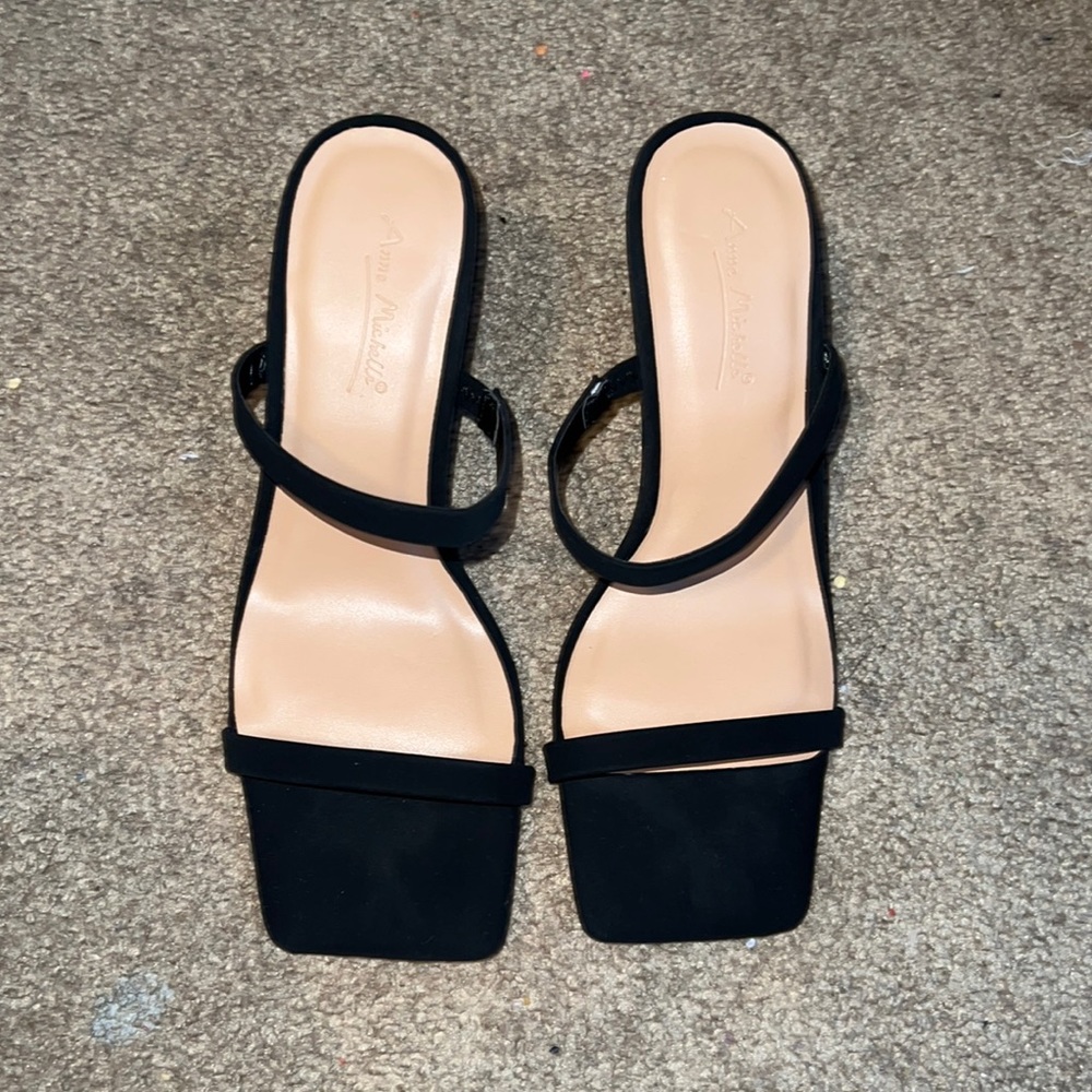 Black short heels